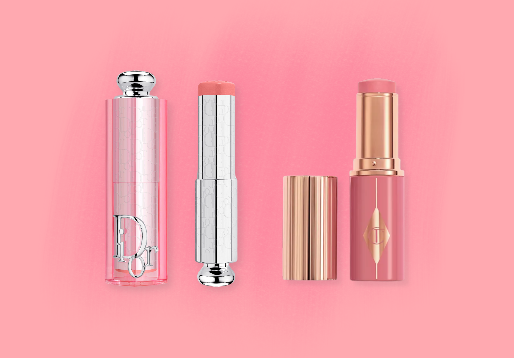 Which Blush Stick Is Better: Dior Rosy Glow Blush Stick vs. Charlotte Tilbury Unreal Lip + Cheek Glow Blush Stick?