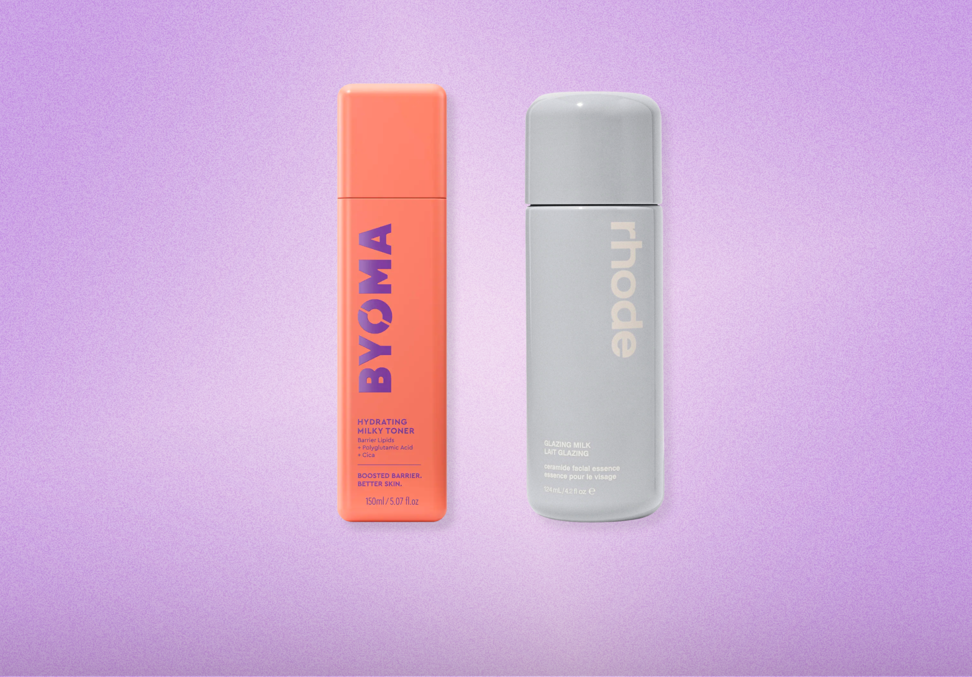 BYOMA Hydrating Milky Toner vs Rhode Glazing Milk Ceramide Facial Essence